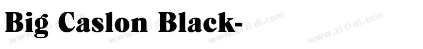 Big Caslon Black字体转换